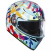 Agv K 3 Sv Gloss Blue Pink Yellow Misano Full Face Helmet