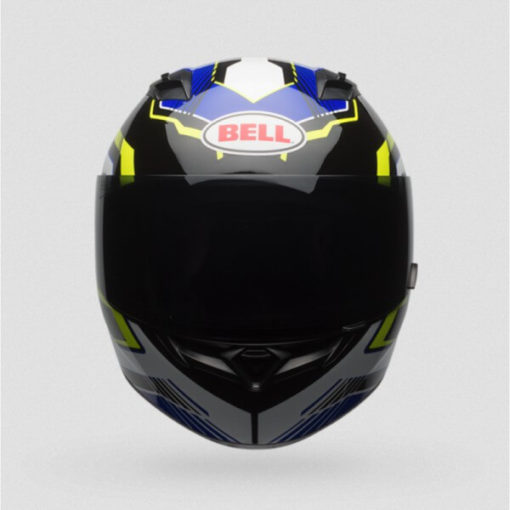 Bell Qualifier Torque Gloss Blue Fluorescent Yellow Fullface Helmet 1