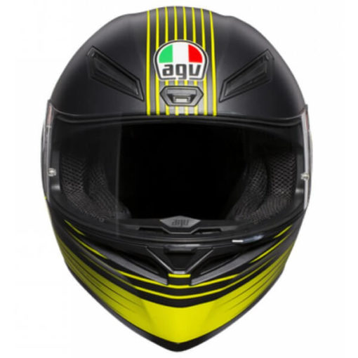 AGV K 1 Top Edge 46 Matt Black Yellow Full Face Helmet 2