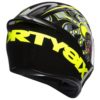 AGV K 1 Top Flavum 46 Gloss Fluorescent Yellow Black Full Face Helmet back