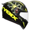 AGV K 1 Top Flavum 46 Gloss Fluorescent Yellow Black Full Face Helmet side 2