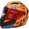 LS2 FF320 PODIUM MATT BLACK ORANGE full face helmet side