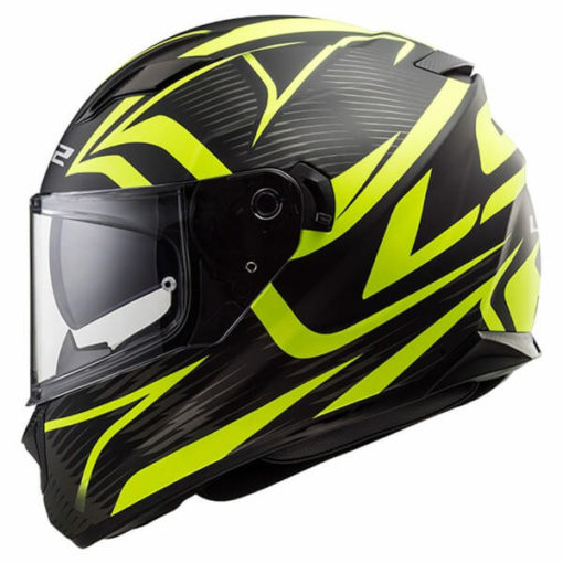 LS2 FF328 STREAM EVO JYNK MATT FLUORESCENT YELLOW Full face Helmet side 2