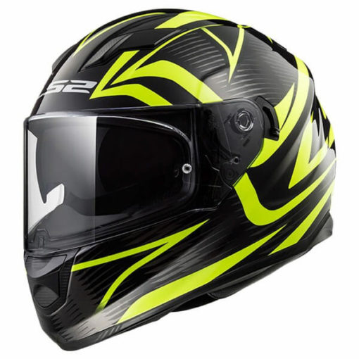 LS2 FF328 STREAM EVO JYNK MATT FLUORESCENT YELLOW Full face Helmet side