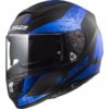 LS2 FF397 CITATION SIGN MATT BLACK BLUE full face helmet side