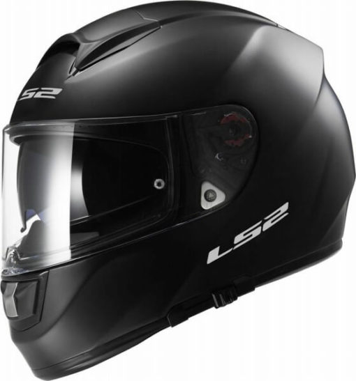 LS2 FF397 SOLID MATT BLACK with BLUETOOTH Full Face Helmet side