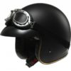 LS2 OF583 SOLID MATT BLACK OPEN FACE HELMET side