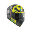 AGV K 3 SV Top Plk Winter Gloss Black Grey Yellow Full Face Helmet