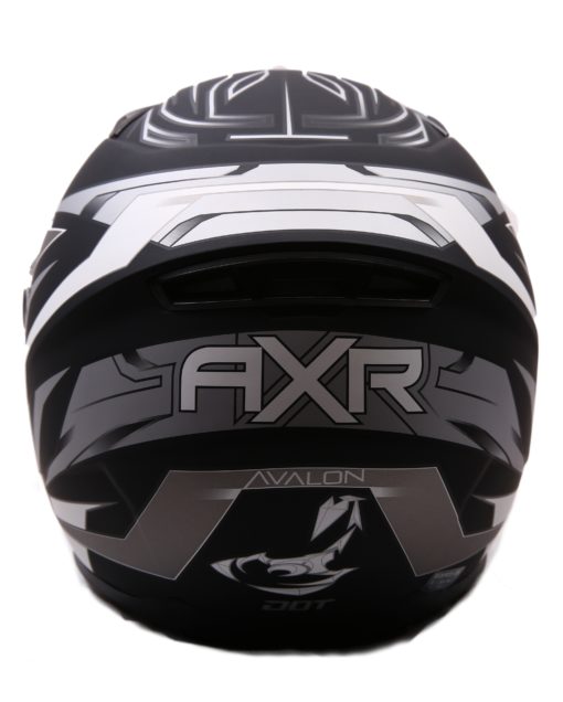 AXR 816 Avalon Matt Black Silver Full Face Helmet1