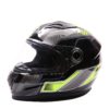 AXR 816 Carbon Gloss Black Grey Fluorescent Yellow Full Face Helmet