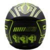AXR 816 Matt 93 Black Fluorescent Yellow Grey Full Face Helmet1