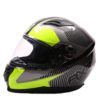 AXR 816 Spectre Gloss Grey Black Fluorescent Yellow Full Face Helmet