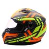 AXR 816 Super Velocity Matt Black Orange Fluorescent Yellow Full Face Helmet