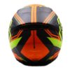 AXR 816 Super Velocity Matt Black Orange Fluorescent Yellow Full Face Helmet1