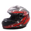 AXR 816 Velocity Matt Black Red Grey Full Face Helmet
