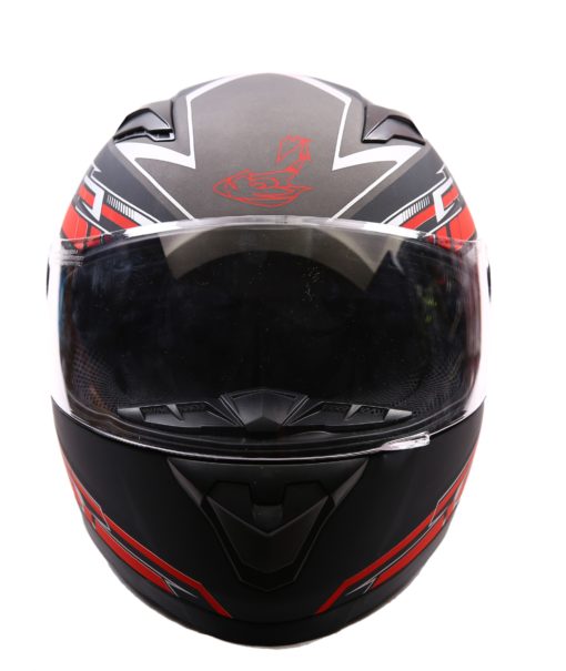 AXR 816 Velocity Matt Black Red Grey Full Face Helmet2