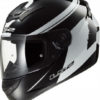 LS2 FF352 Bulky Matt Black White Full Face Helmet 1