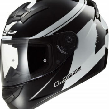 LS2 FF352 Bulky Matt Black White Full Face Helmet 1