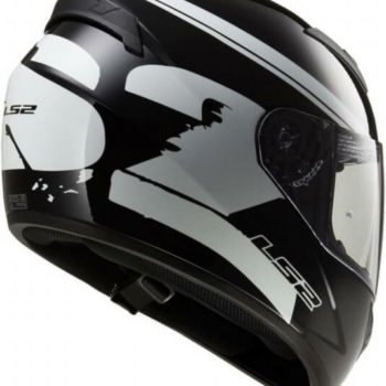 LS2 FF352 Bulky Matt Black White Full Face Helmet 2