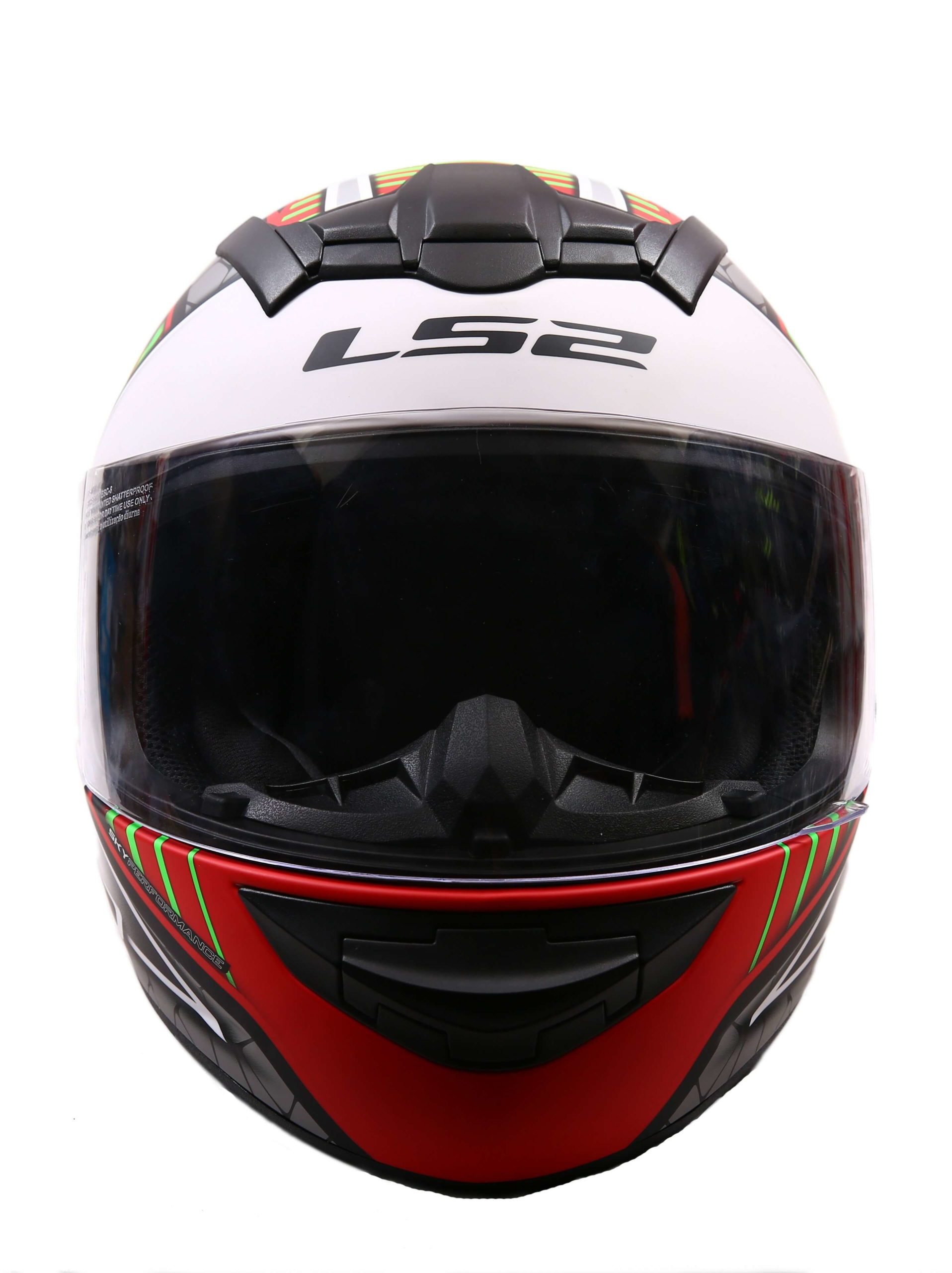 LS2 FF352 Spool Matt White Green Grey Full Face Helmet 3