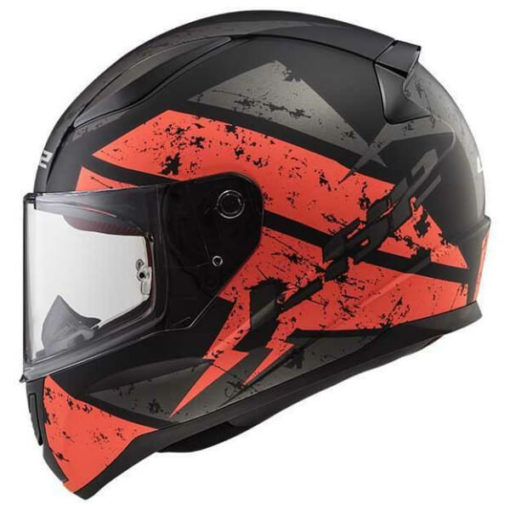 LS2 FF353 Rapid Deadbolt Matt Black Red Full Face Helmet 1