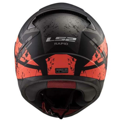 LS2 FF353 Rapid Deadbolt Matt Black Red Full Face Helmet 3
