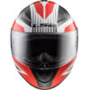 LS2 FF353 Rapid Grid Matt White Red Full Face Helmet 2
