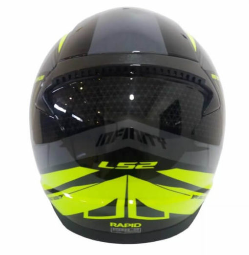 LS2 FF353 Rapid Infinity Matt Black Grey Fluorescent Yellow Full Face Helmet 3