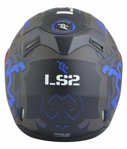 LS2 FF391 Olympic Matt Black Blue Full Face Helmet 3