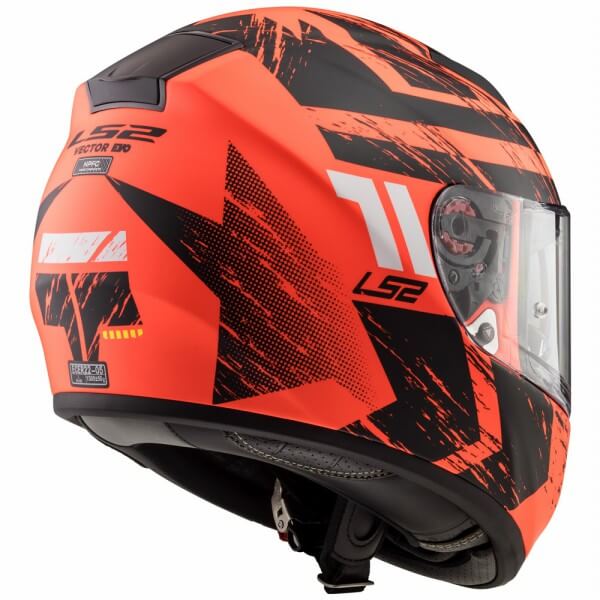 LS2 Helmets Full Face Street Citation Evo Helmet Hunter Matte Flo Orange - Large 