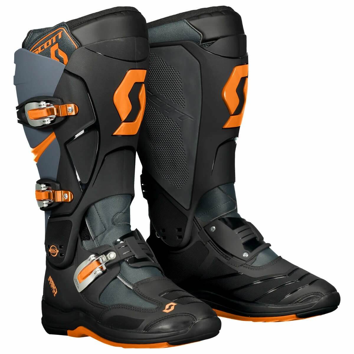 Scott 550 Motocross MX Grey Neon Orange Boots Buy online in India