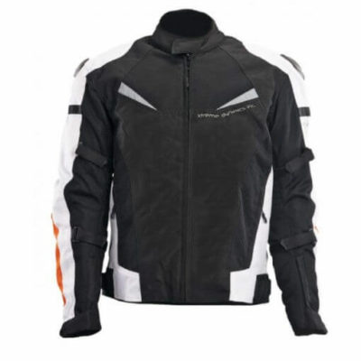 XDI X1 Black White Orange Riding Jacket1