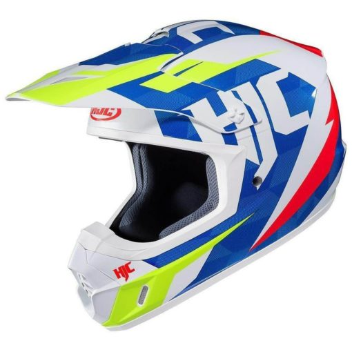 HJC CS MX2 DAKOTA MC23 Matt White Blue Yellow Full Face Helmet