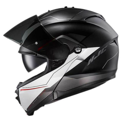 HJC IS MAX2 Magma MC1SF Matt Black Red White Flip Up Helmet4