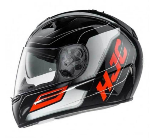 HJC TR1 Skyride MC1 Gloss Black Orange White Full Face Helmet1