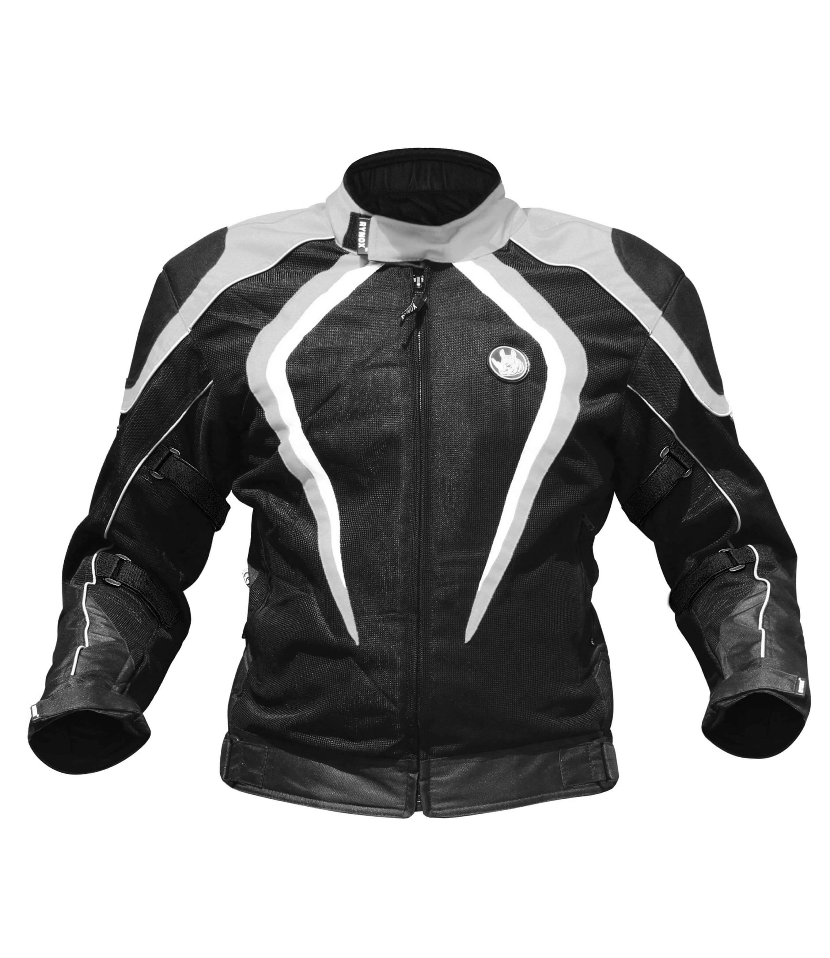 Rynox Tornado Pro V2 Black Grey Riding Jacket | Custom Elements