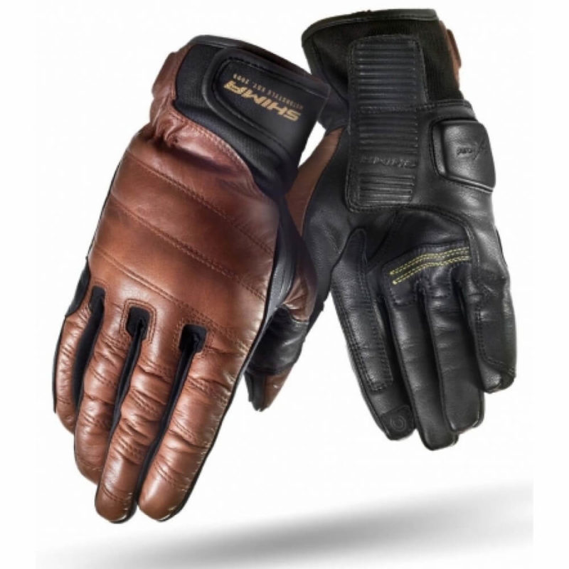 Shima Revolver Brown Riding Gloves