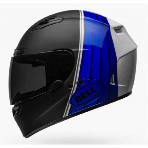 BELL Qualifier DLX MIPS Illusion Matt Gloss Black Blue Full Face Helmet side 2