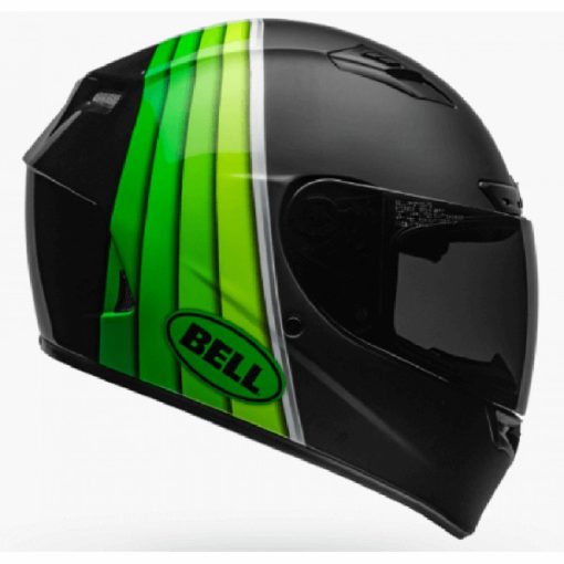 BELL Qualifier DLX MIPS Illusion Matt Gloss Black Green Full Face Helmet SIDE