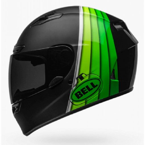BELL Qualifier DLX MIPS Illusion Matt Gloss Black Green Full Face Helmet side 2