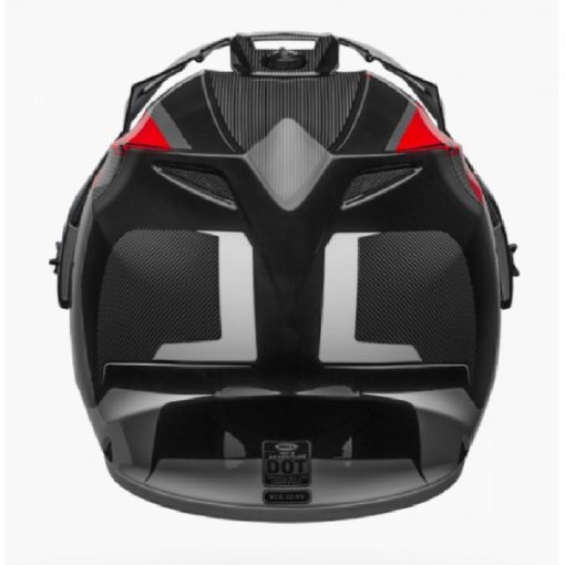 Bell MX 9 Adventure MIPS Berm Gloss Black White Red Dualsport Helmet back
