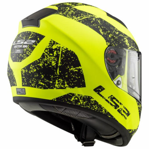 LS2 FF397 Citation Sign Matt Black Fluorescent Yellow Full Face Helmet 1