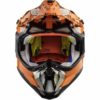LS2 MX470 Subverter Emperor Matt Black Orange Motocross Helmet 1