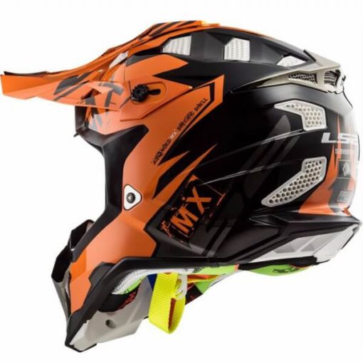 LS2 MX470 Subverter Emperor Matt Black Orange Motocross Helmet 2