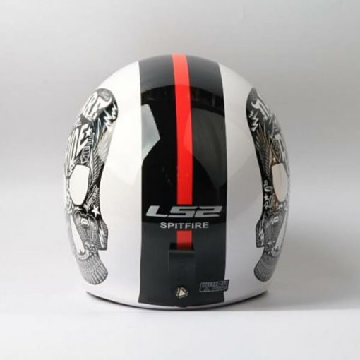 LS2 OF599 INKY MATT WHITE OPEN FACE HELMET 2