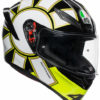 AGV K 1 Top Gothic 46 Gloss Black White Yellow Full Face Helmet 1