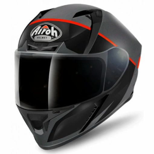 Airoh Valor Eclipse Matt Black Orange Full Face Helmet