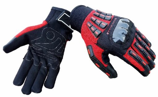 BBG Rider Black Red Riding Gloves