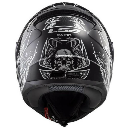 LS 2 FF353 Rapid Crypt Matt Black White Full Face Helmet 3