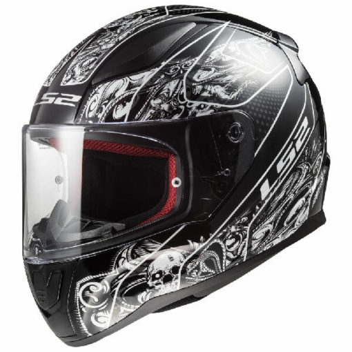 LS 2 FF353 Rapid Crypt Matt Black White Full Face Helmet